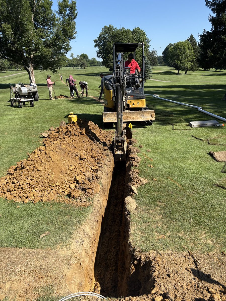 Great site visit today to check on another ⁦<a href="/ToroGolf/">Toro Golf</a>⁩ 2-Wire irrigation system installation here in Pittsburgh!!
