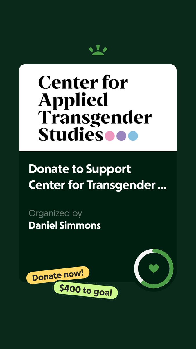 EpicDAS's tweet photo. I’ve decided to launch a birthday fundraiser! The Center for Applied Transgender Studies (CATS) works to bring together academics &amp; activism to identify, analyze, &amp; propose solutions to the greatest issues facing transgender communities across the globe.
https://t.co/e5VYiupDOc https://t.co/C6SPzHIhxX