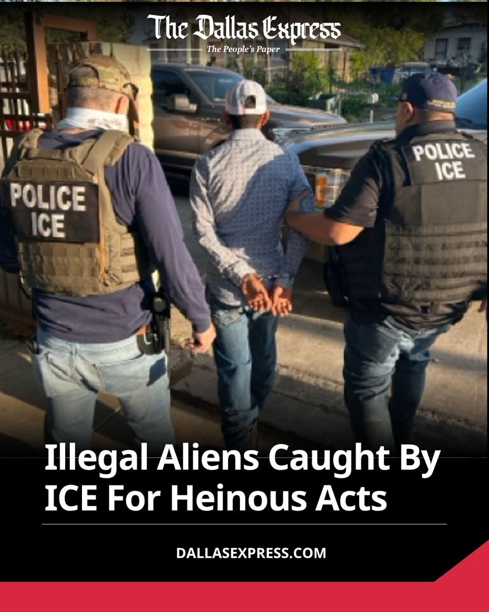 DallasExpress's tweet image. 🚨 DHS: ICE arrested illegal aliens charged with heinous crimes like murder, rape, and pedophilia this weekend. Among them: a child sex offender in San Antonio & a murderer in Tarrant County. ICE faces 830% surge in assaults but keeps communities safe. @ICEgov…