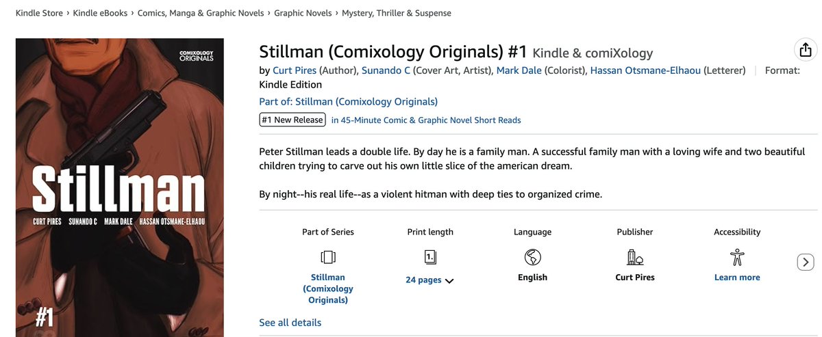 CurtPires's tweet image. Thank you dear readers for Making Stillman the #1 new release in it's category. Amazing @Comixology