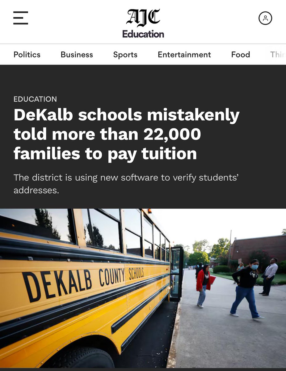 AvailableToAll (@available2all) on Twitter photo .<a href="/DeKalbSchools/">DeKalb Schools, GA</a>' tried to charge thousands of in-district families more than $7K in tuition--all because of its flawed "attendance boundary verification system."
But here's the real issue this fiasco exposes: No family--regardless of address--should have to pay to access a .<a href="/DeKalbSchools/">DeKalb Schools, GA</a>' tried to charge thousands of in-district families more than $7K in tuition--all because of its flawed "attendance boundary verification system."
But here's the real issue this fiasco exposes: No family--regardless of address--should have to pay to access a