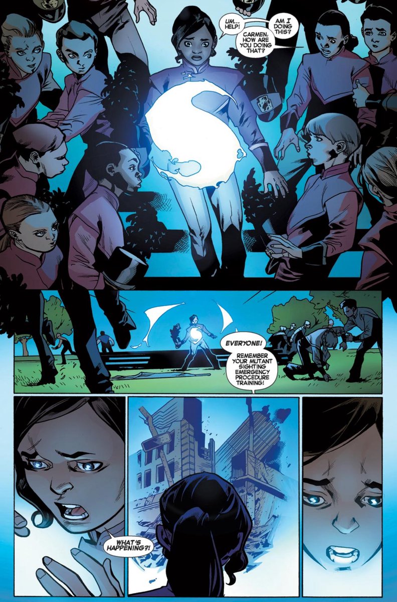 joshcornillon's tweet image. do you ever think about how there was a new interdimensional portal making mutant named Carmen Cruise introduced in All-New X-Men and then Krakoa introduced Carmen Cruz, a shapeshifting mutant who would later join the Dark X-Men as Feint?
just wild to have Carmen Cruise/Cruz