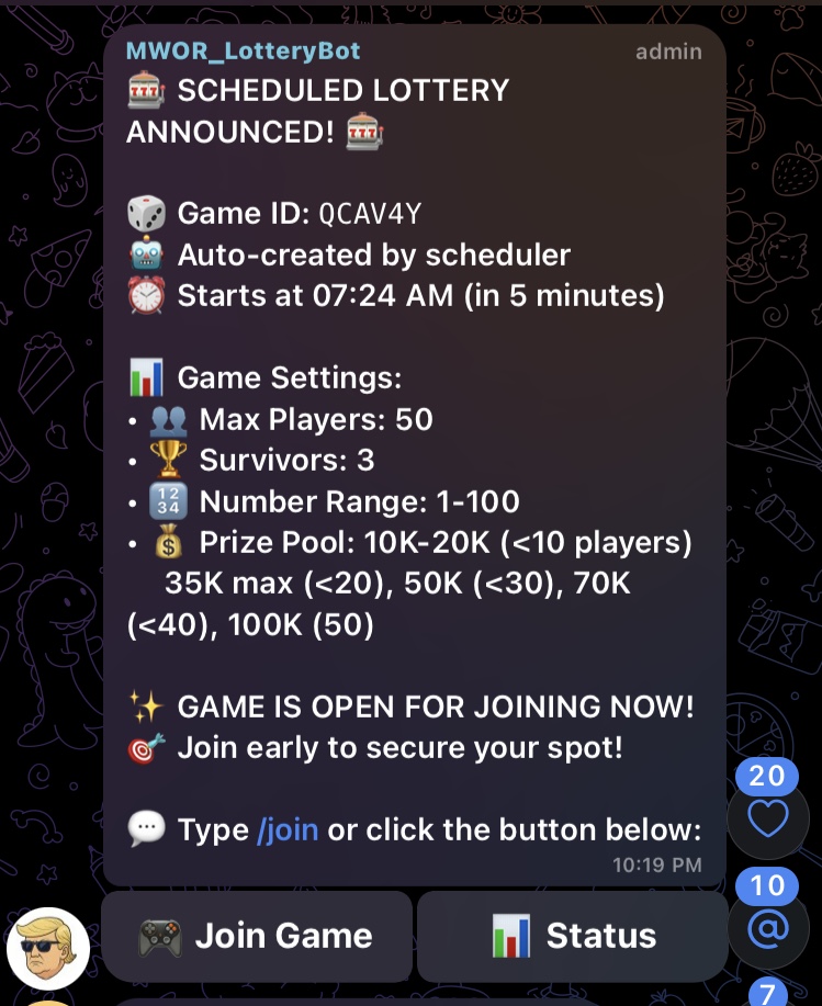 Don’t  worry bud….  Wait till she see how many tokens you’d  get when you win this session 😎 

That two minutes wouldn’t  matter anymore, trust me  

Game Room  🎮🎰👇

t.me/memeworldorder…