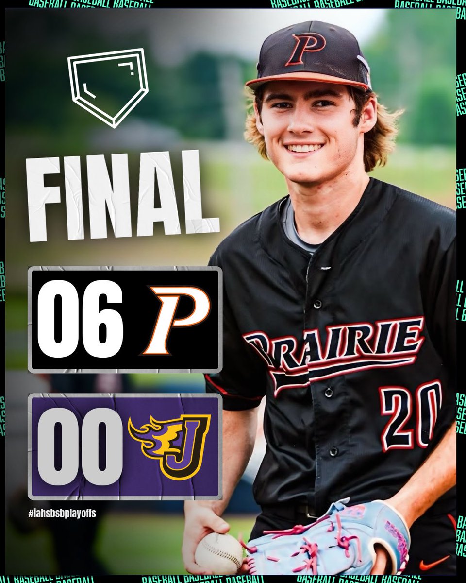 🚨𝗨𝗣𝗦𝗘𝗧 𝗔𝗟𝗘𝗥𝗧🚨

#7 PRAIRIE DEFEATS #2 JOHNSTON TO ADVANCE TO THE SEMI-FINALS 🔥

TAIT TIERNEY WITH A ABSOLUTE GEM IN THE QUARTERFINALS. COMPLETE GAME IN 83 PITCHES.

#iahsbsb sivadgraphics