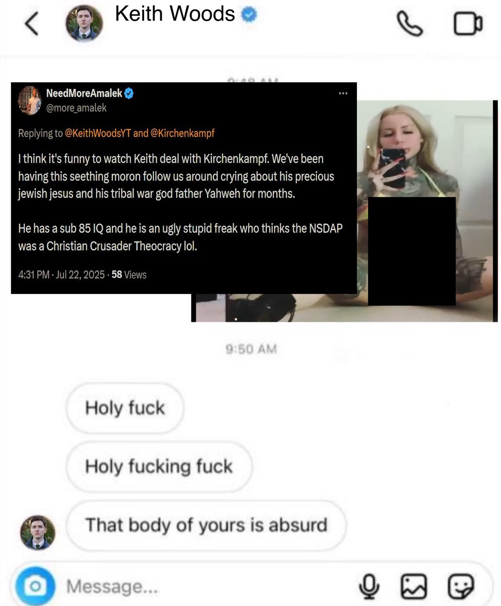 Kirchenkampf's tweet image. Didn't @/more_amalek spend the last few weeks trying to make a name off Comfy being a degenerate? I guess if you attack Christianity degeneracy doesn't matter anymore.
Hypocrisy is king with pagans.