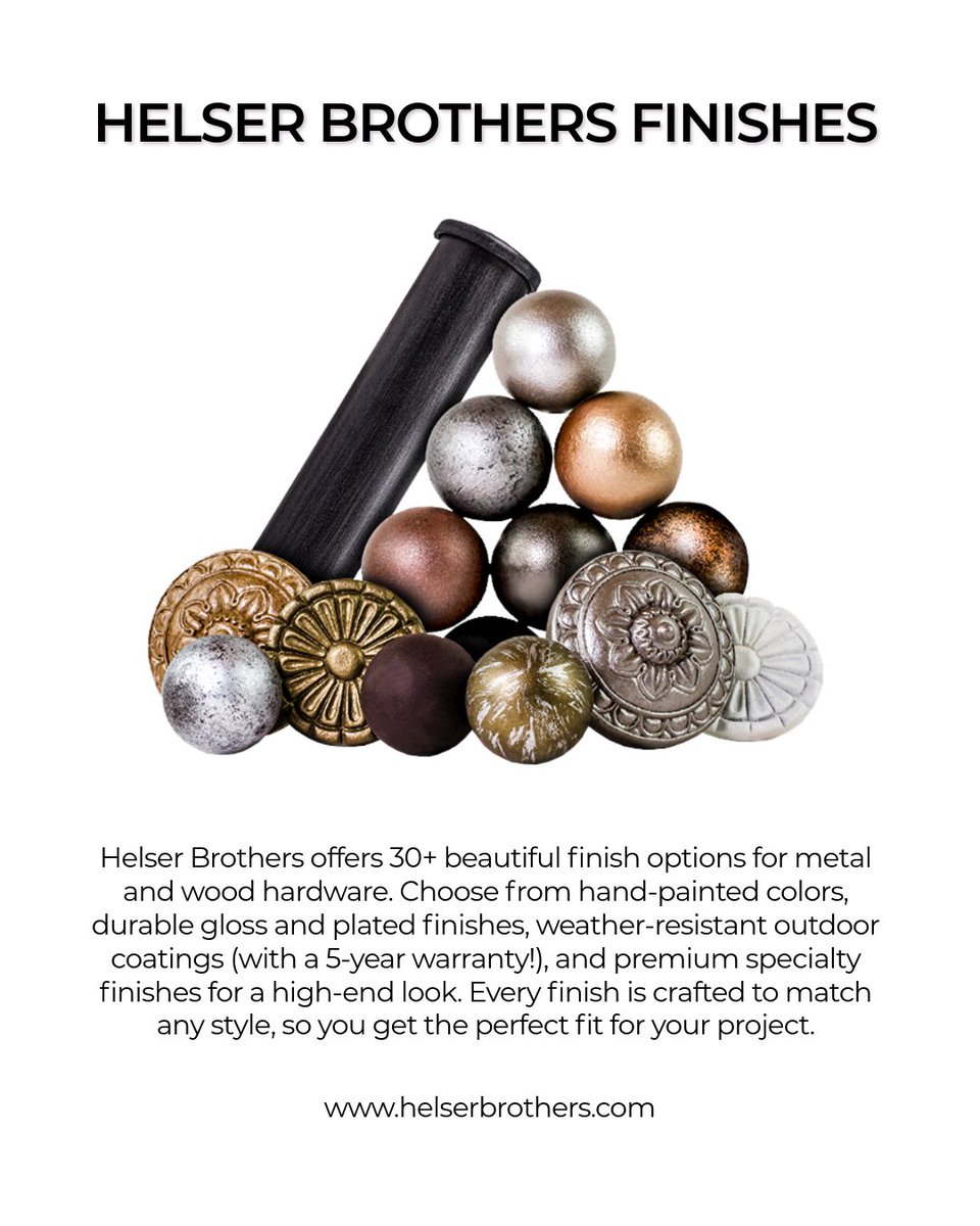 helserbrothers's tweet image. Order your sample deck today—the full sample cost goes toward your next order! helserbrothers.com/product-catego…
.
.
.
#HelserBrothers #DraperyHardware #CustomDraperyHardware