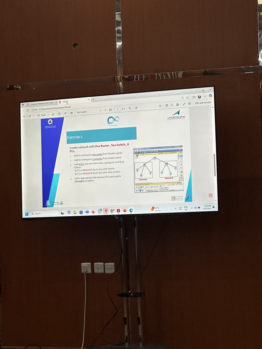 وصلنا لليوم الثالث من المعسكر التقني مع معهد العلوم والإدارة العالي للتدريب، وكان التركيز على الشبكات.عندي أساسيات جيدة،لكن هدفي أوسّع فهمي بشكل أعمق وأربط المفاهيم بالنواحي العملية. 

"التطوير ما هو خيار جانبي، هو جزء أساسي من الطريق للتميّز🌐"

#ISM_TechCamp 

<a href="/_ISMinstitute/">معهد العلوم والإدارة العالي للتدريب</a>