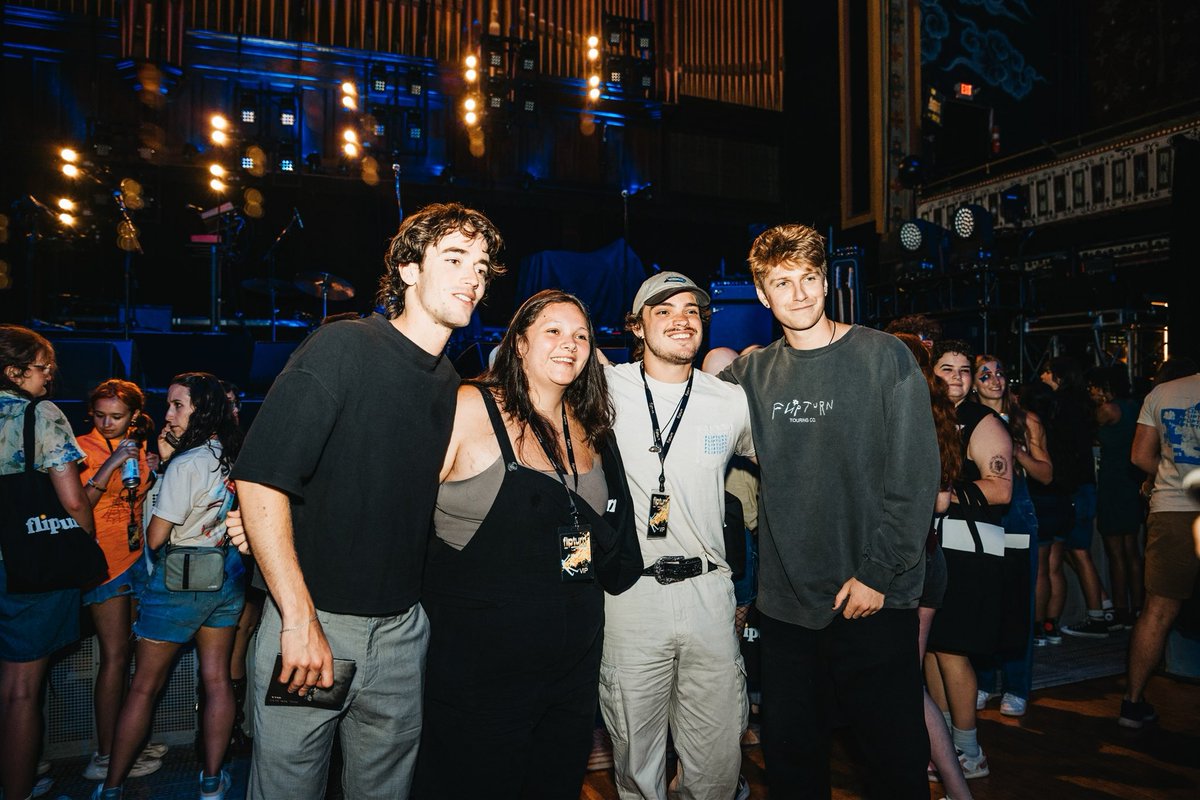 flipturnband's tweet photo. Ever wanted to make us sweat with your hard hitting questions, up close and personal?! Now’s your chance!! 🤘🪩🤸‍♂️

VIP Experiences are on sale for all our summer headline shows (while supplies last)!

https://t.co/1f87y22nhA

📸: @justatinydragon https://t.co/yG1i2ayKp0