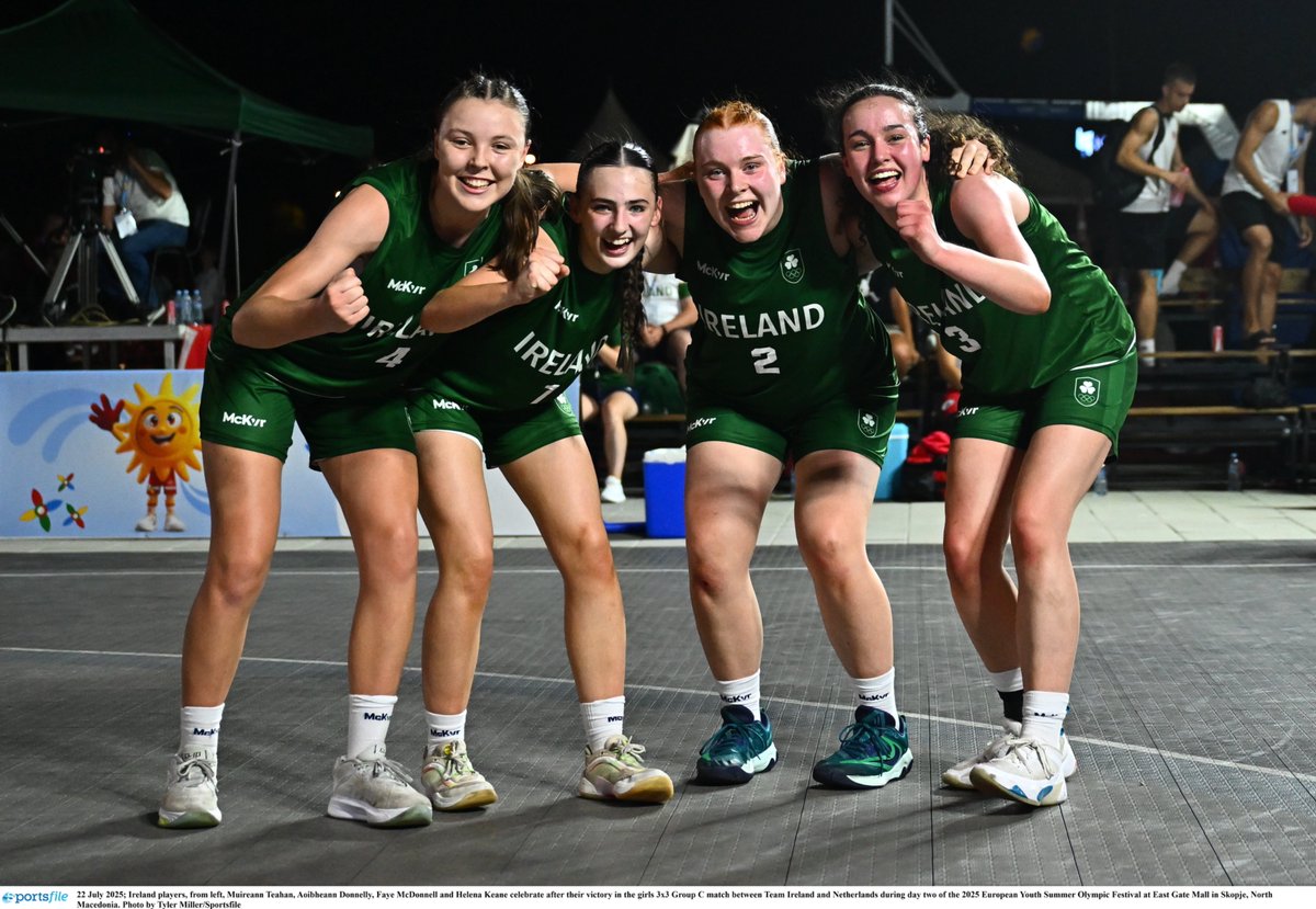 What a game! The 3x3 Basketball team had a brilliant high energy group stage game against Netherlands and came away with a win for Team Ireland! 🇮🇪 11-10 🇳🇱

#TeamIreland #EYOF2025 #Skopje2025