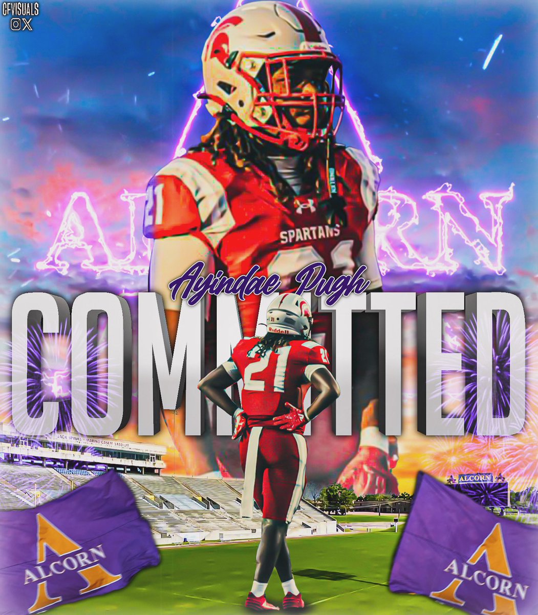 ᴀʏɪɴᴅᴀᴇ ᴘᴜɢʜ (@ayinda3p) on Twitter photo Extremely Blessed To Announce My Commitment To Alcorn State University 💜💛 <a href="/TheCoach_Cov/">Derrien Covington</a> <a href="/AlcornStateFB/">Alcorn Football</a> <a href="/CoachRoberson55/">Deion Roberson</a> <a href="/cbk_cam13/">Cedric Thomas Visor</a> <a href="/GoSaraland/">Spartan Football</a> <a href="/tjkelly17/">Jeff Kelly</a> <a href="/S_Mosley8/">Coach Mosley</a> <a href="/AL6AFootball/">Alabama6AFootball</a> <a href="/HallTechSports1/">Hall-Tech Sports</a> <a href="/ScoutFball/">Larry Rudolph</a> Extremely Blessed To Announce My Commitment To Alcorn State University 💜💛 <a href="/TheCoach_Cov/">Derrien Covington</a> <a href="/AlcornStateFB/">Alcorn Football</a> <a href="/CoachRoberson55/">Deion Roberson</a> <a href="/cbk_cam13/">Cedric Thomas Visor</a> <a href="/GoSaraland/">Spartan Football</a> <a href="/tjkelly17/">Jeff Kelly</a> <a href="/S_Mosley8/">Coach Mosley</a> <a href="/AL6AFootball/">Alabama6AFootball</a> <a href="/HallTechSports1/">Hall-Tech Sports</a> <a href="/ScoutFball/">Larry Rudolph</a>