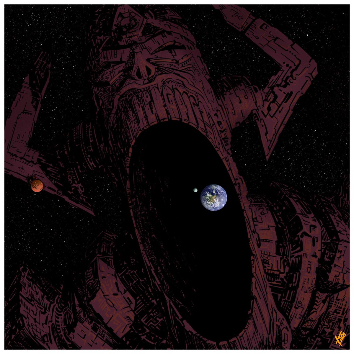 BigDummy05's tweet image. godzilla is a SPECK in this image what in the hell is he gonna do about this without using the craziest of crazy comic book feats 😭