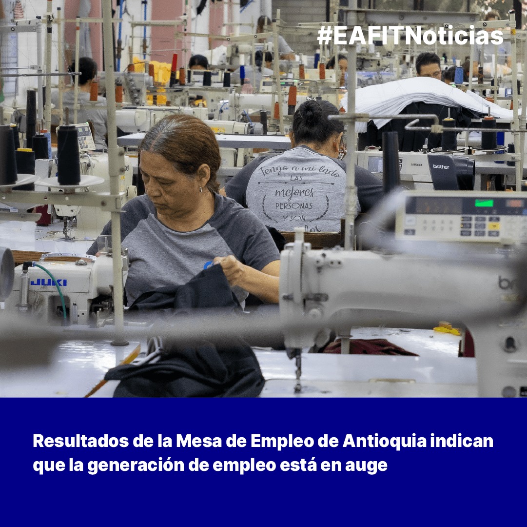 #EAFITNoticias | 📌Una sensación de optimismo deja el primer informe 📊 de la Mesa del Empleo de Antioquia, que entrega las principales tendencias del mercado laboral antioqueño en el primer trimestre de 2025. 

📈Una de las cifras destacadas es que Antioquia alcanzó 3.3 millones