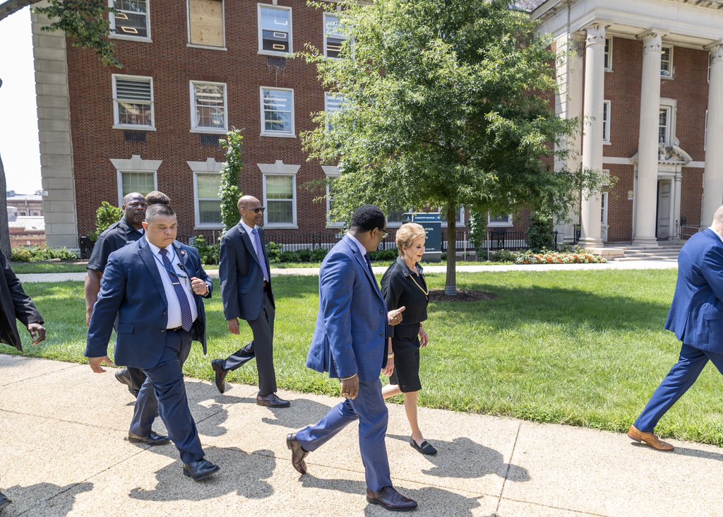 EDSecMcMahon's tweet image. As an ex-officio member of @HowardU Board of Trustees, I was honored to visit the campus today and meet with education leaders who are building an innovation hub right here in our nation’s capital.