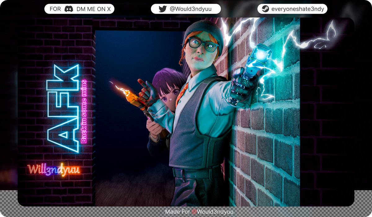 made a banner for my streams when I wanna go piss

u can follow me there tho⬇️
twitch.tv/will3ndyuu
