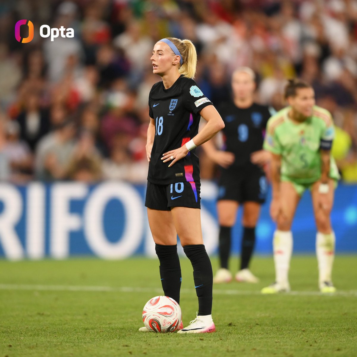OptaJoe's tweet image. 119 - In the 119th minute, England's Chloe Kelly has scored the latest goal in UEFA Women's EURO history. Heroine.