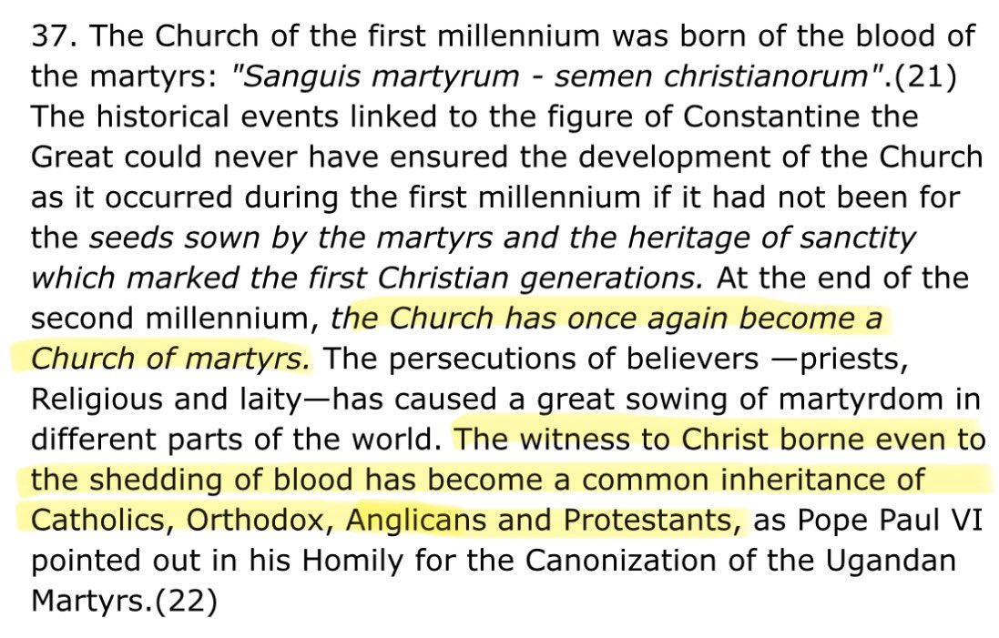_taylor_TJ's tweet image. Anglicans receive this common inheritance of the first millennium martyrs, per JP2 in Tertio Millennio Adveniente (1994).