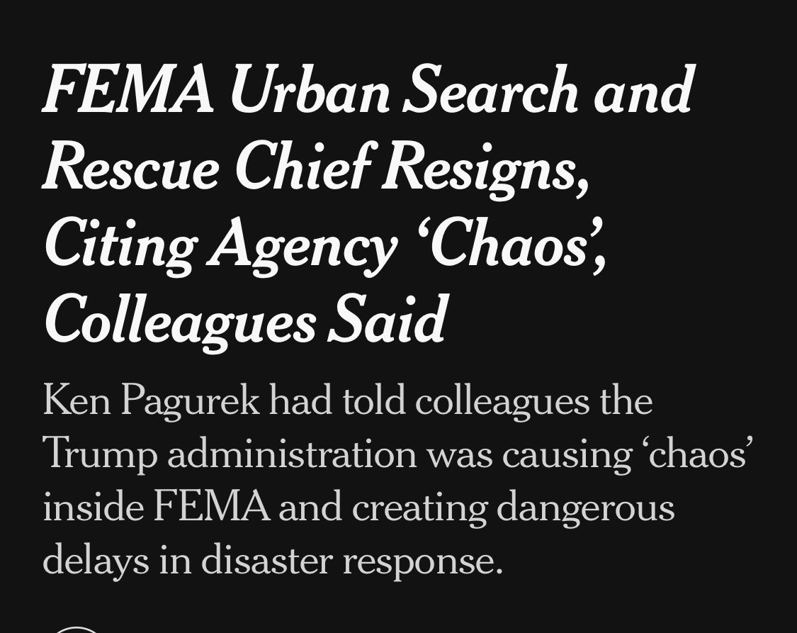 SenRubenGallego's tweet image. The head of FEMA's search and rescue unit quit because of the Trump Admin's “bureaucratic hurdles.” What happened to the era of government efficiency? Cut the red tape so there are no more needless deaths.