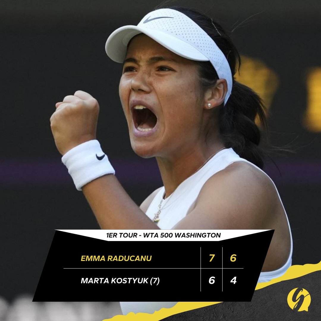 GameSetAndTalk's tweet image. LE JOLI COUP DE EMMA RADUCANU 🌟🇬🇧
La Britannique écarte Marta Kostyuk 🇺🇦 en 2 manches pour rallier les 1/8 de finale au WTA 500 de Washington 🇺🇸 et pourrait retrouver Naomi Osaka 🇯🇵. 👀
6ème défaite consécutive pour l'Ukrainienne qui n'y arrive plus du tout. 😬