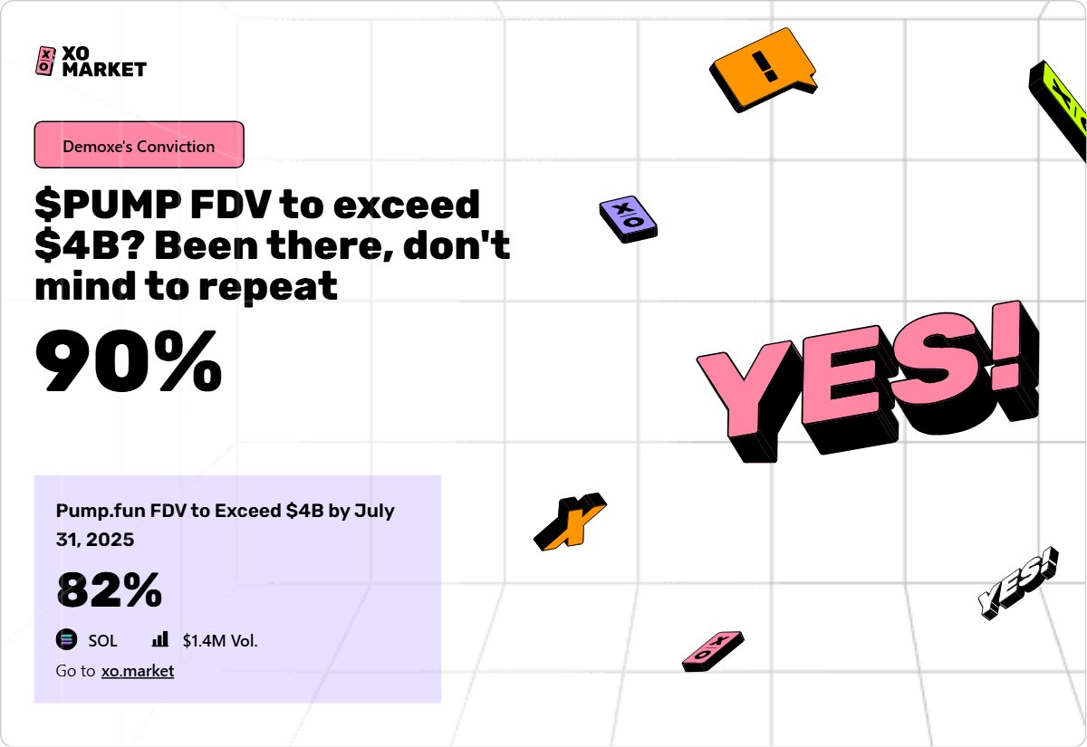 Demoxe's tweet image. It is more of a hope, but this is also what the conviction markets are about
@xodotmarket