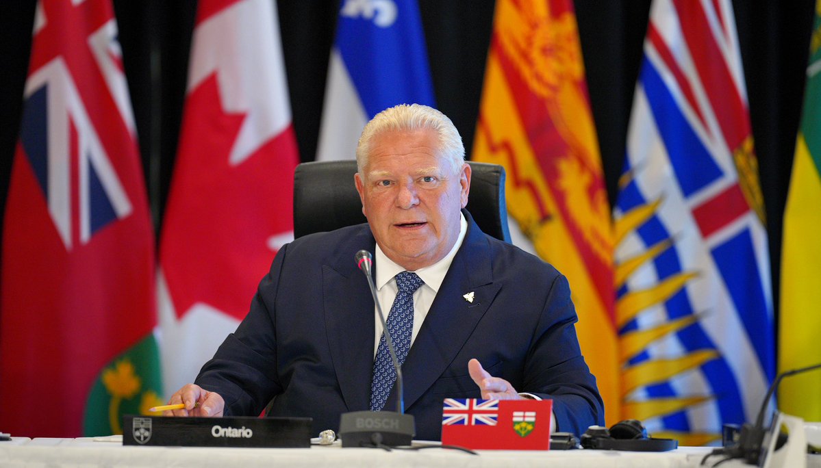 fordnation's tweet image. In the face of President Trump’s ongoing threats of tariffs, we’re working together to build a more competitive, resilient and self-reliant country and economy—from coast to coast to coast.