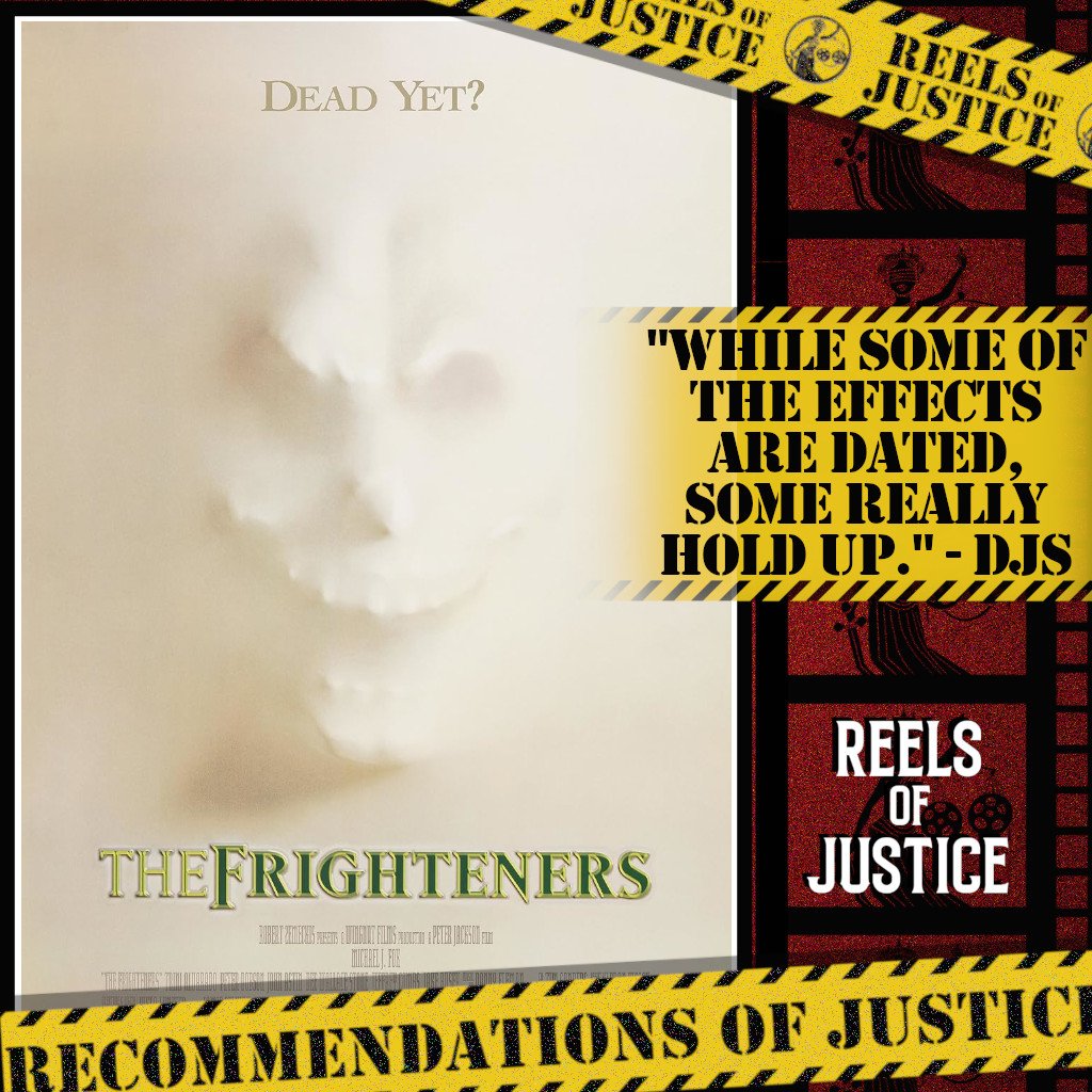 ReelsOfJustice's tweet image. "While some of the effects are dated, some really hold up." - DJS, ‘The Frighteners (1997)’
#RecommendationsofJustice #movie #movies #podcast #podcasts #podcasting #film #films #filmtwitter #moviereview #movienight #WhatToWatch #cinema #movietime #movietwit #horrormovies