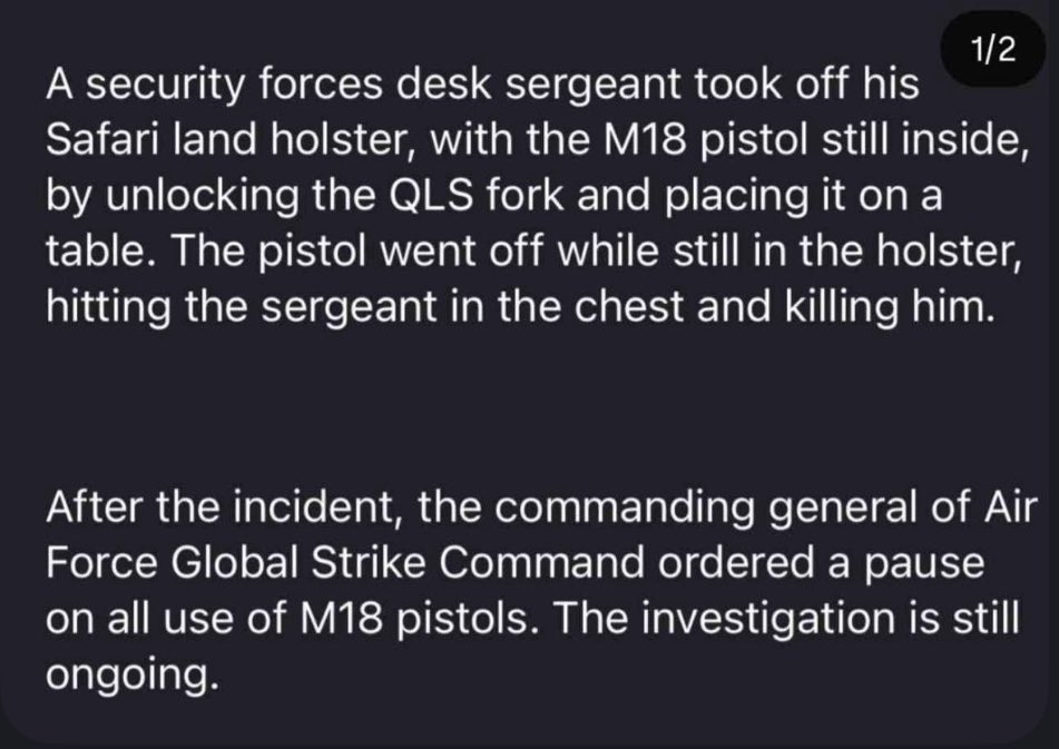 CigfranOGymru's tweet image. I’ve validated, to the best of my ability that the circumstances are correctly described. I’m ex-AF and have multiple friends at FE Warren. One who was on duty at the time of the incident. I’m told this is accurate.