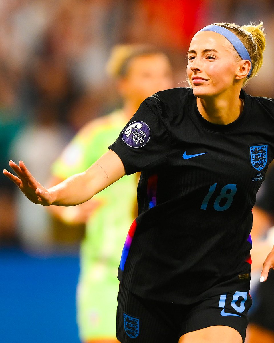 brfootball's tweet image. Chloe Kelly hit the 'calma' after putting England ahead in the 119th minute 🫳