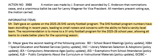 NEWS🚨

Last week, Sisseton School Board voted to have a junior varsity football schedule this season due to "numbers dwindling in recent yrs"

Sisseton played in Class 11B; had 35 players on their roster last szn

Roster size
'22: 26
'23: 38

ℹ️5il.co/3m994

#SDPreps