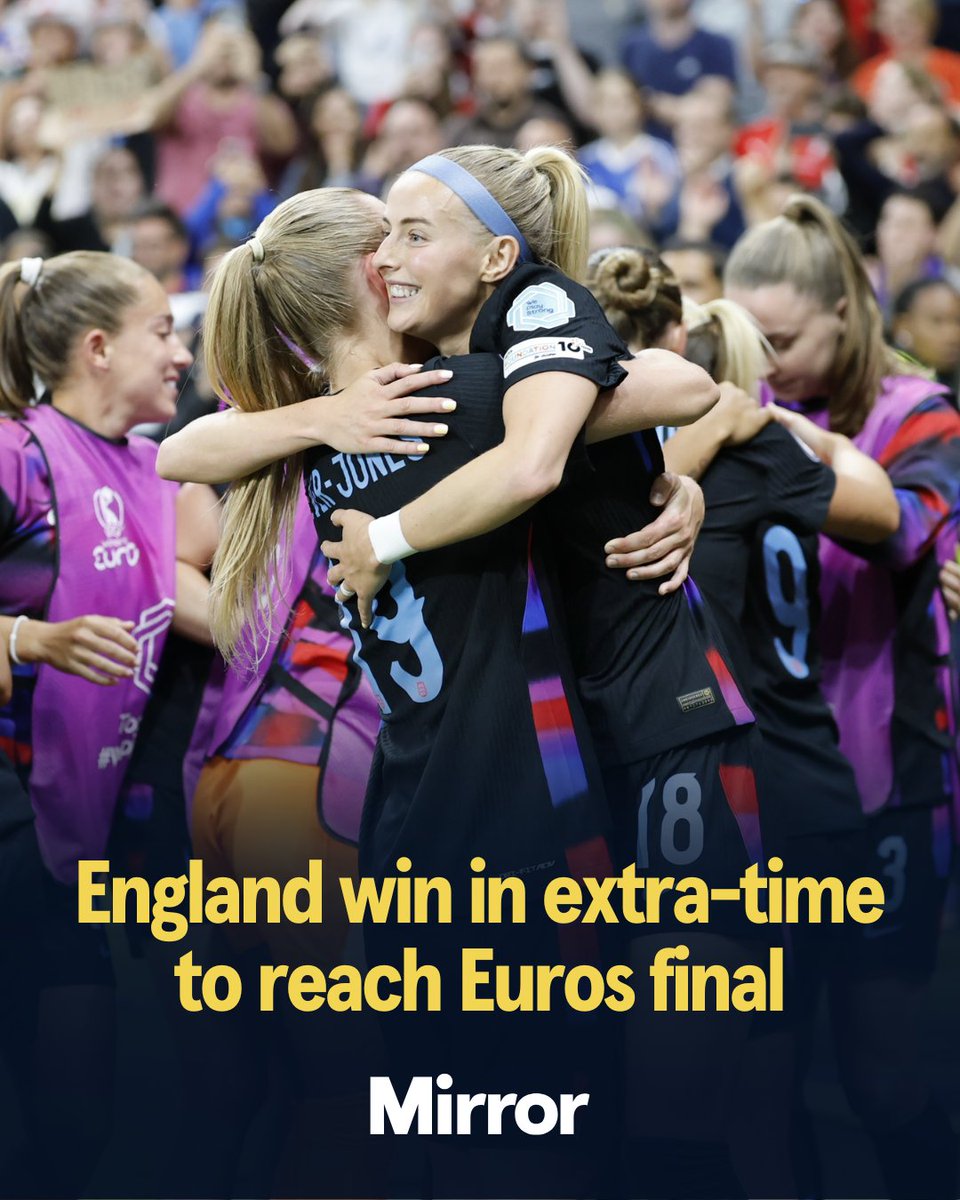 MirrorBreaking_'s tweet image. BREAKING England book place in Euro 2025 final after incredible fightback against Italy
mirror.co.uk/sport/football…