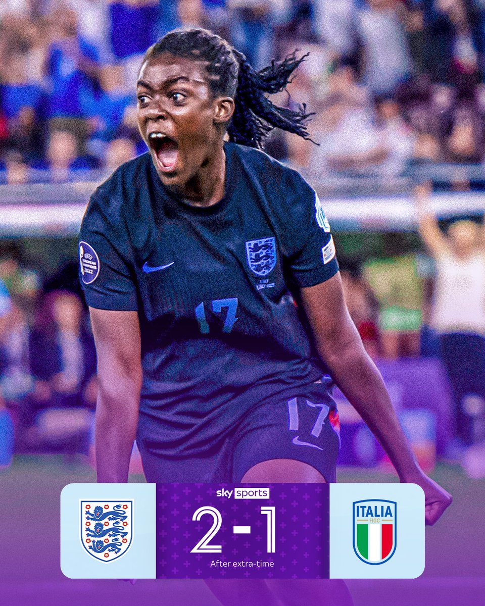 SkyFootball's tweet image. ENGLAND COMPLETE ANOTHER SENSATIONAL COMEBACK TO BOOK THEIR PLACE IN THE EURO 2025 FINAL! 🏴