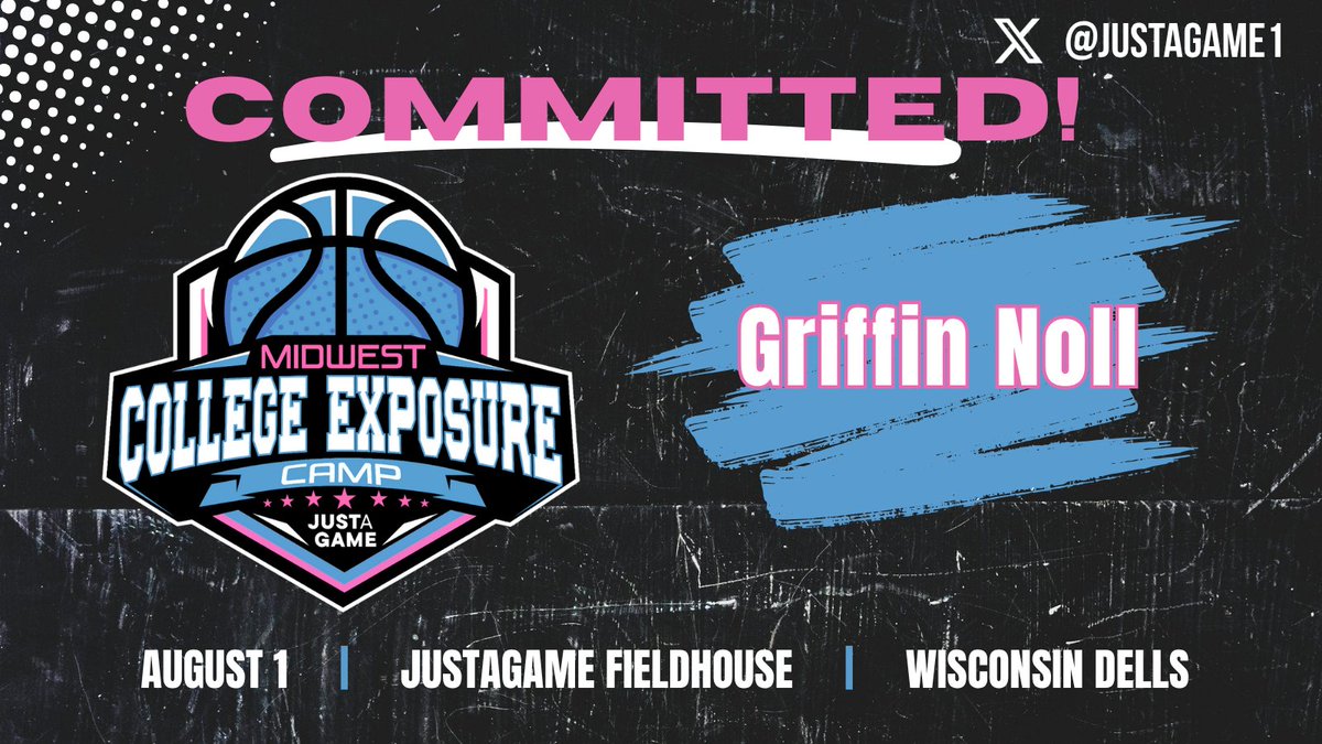 Justagame1's tweet image. 🚨COMMITTED🚨
Griffin Noll has accepted his invitation to the Midwest College Exposure Camp where he will play in front of NCAA Division II and III coaches!
Spots are limited and filling quickly - Will you be there?!
🔗 Register: tinyurl.com/33ktt8cx