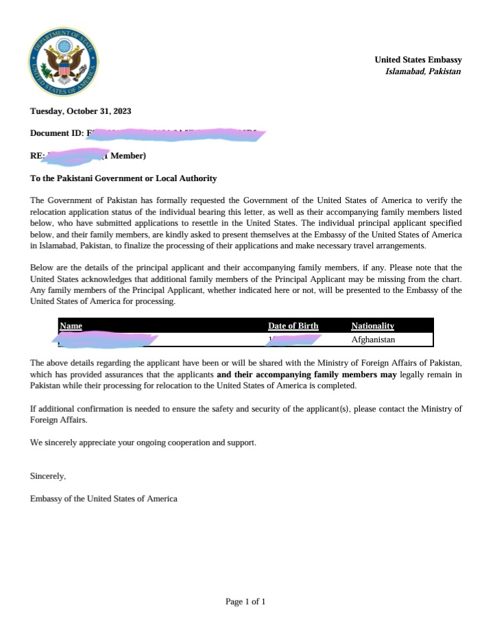 Justice4p1_p2's tweet image. Octer 2023 formal letter for each USRAP case holder by US embassy to Pakistan Government!
READ CAREFULLY ! COMMITMENTS ARE GONE
@shawnjvandiver
@BWBailey85