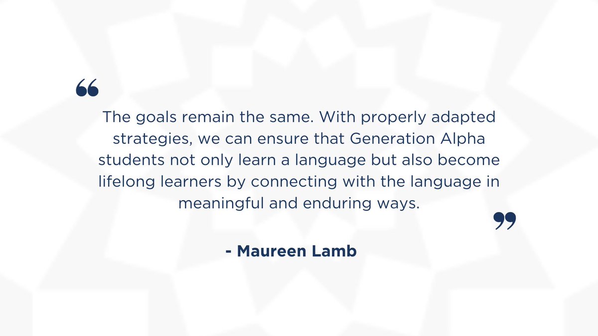 actfl's tweet image. Educator, Maureen Lamb, talks about Generation Alpha strategies for engaging digital natives in the latest issue of TLE. Read more at: bit.ly/2QNKo3w #TuesdayTLE