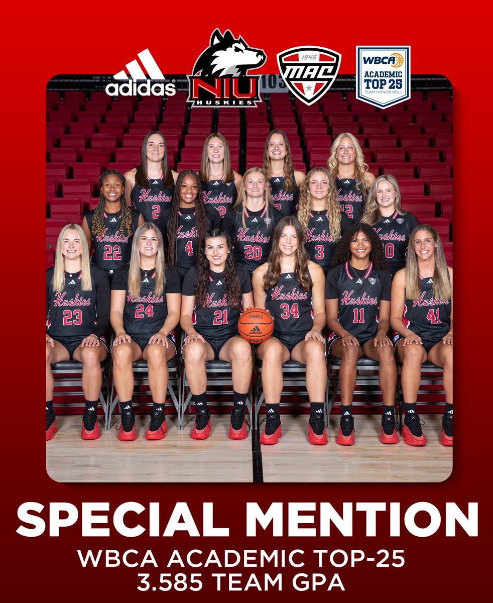 The Huskies earned Special Mention from the WBCA today for their 2024-25 team GPA of 3.585 as it announced its Academic Top 25. This is the seventh consecutive year the Huskies had a team GPA of 3.5 or higher!
#MOC | #HuskiEnergy