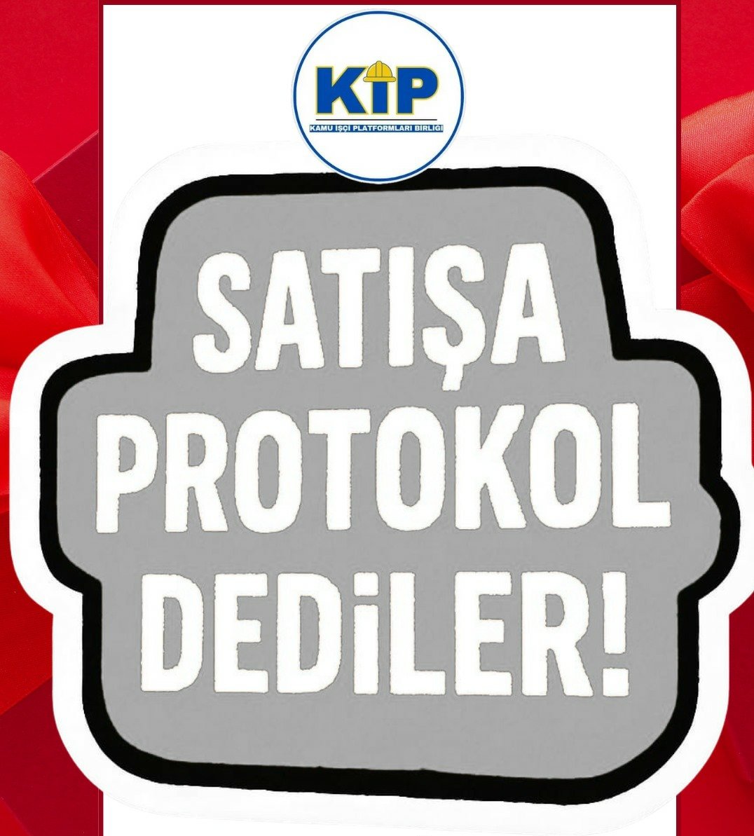 8 ay işçiyi beklettiler en sonunda işçiyi de sattılar. Satışa da Protokol Dediler ! #Kamuişçileri KÇPyok Hükmündedir <a href="/turkiskonf/">TÜRK-İŞ</a> <a href="/hakiskonf/">HAKİŞ KONFEDERASYONU</a>