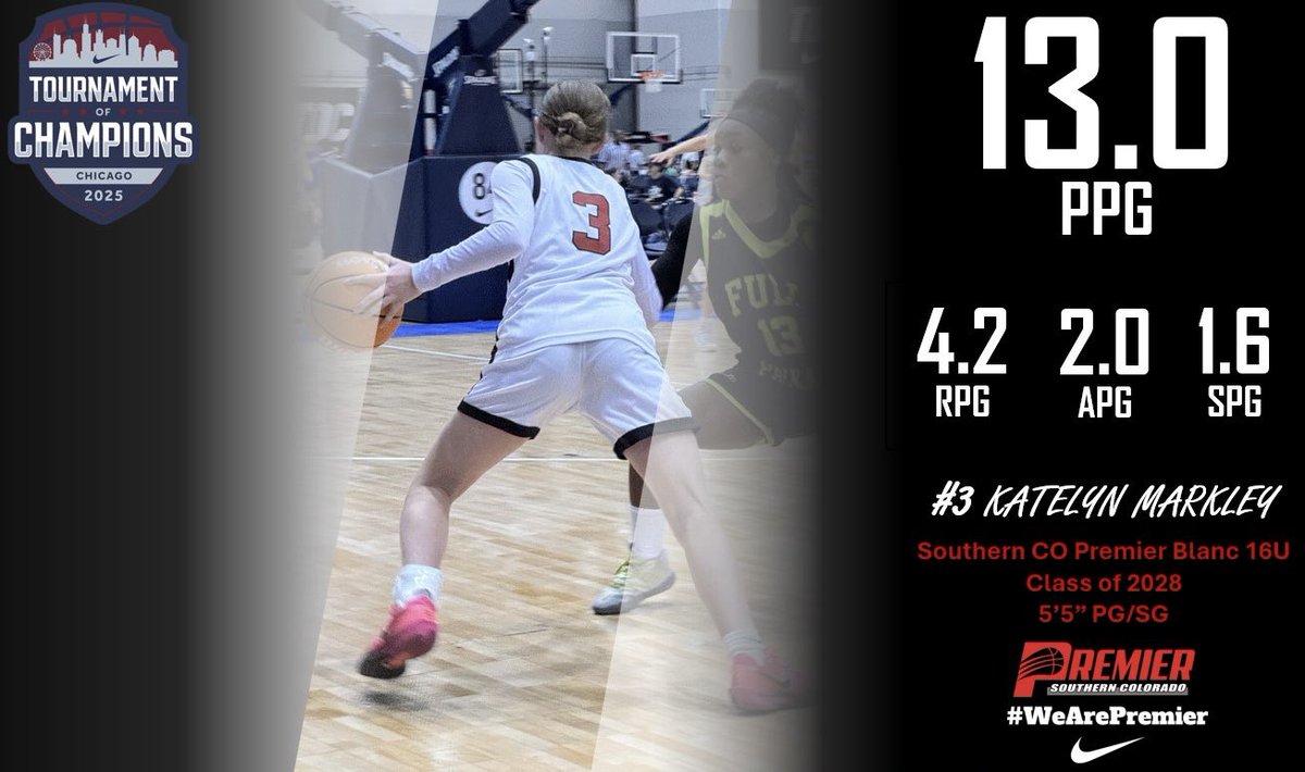 Katelyn Markley (@katelynm2028) on Twitter photo So grateful for the time in Chicago with my team <a href="/niketoc/">Nike Tournament of Champions</a>. Incredibly fun and a huge growth experience playing up to 16U. I’m happy with the way I finished. Now on to my soph MTB race season 🚵♂️, but I’ll keep developing my 🏀 skills in my free time! Can’t wait for next 🏀 season! So grateful for the time in Chicago with my team <a href="/niketoc/">Nike Tournament of Champions</a>. Incredibly fun and a huge growth experience playing up to 16U. I’m happy with the way I finished. Now on to my soph MTB race season 🚵♂️, but I’ll keep developing my 🏀 skills in my free time! Can’t wait for next 🏀 season!