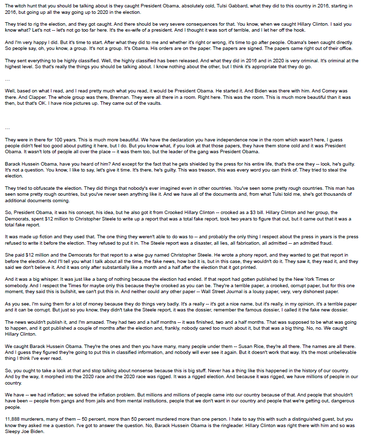 svdate's tweet image. When Trump was asked about Ghislaine Maxwell and Jeffrey Epstein today, this was what he said for the next seven minutes and 41 seconds.
No, none of it is about either of his child sex trafficking former pals.
Here, read for yourself.
huffpost.com/entry/trump-ep…
