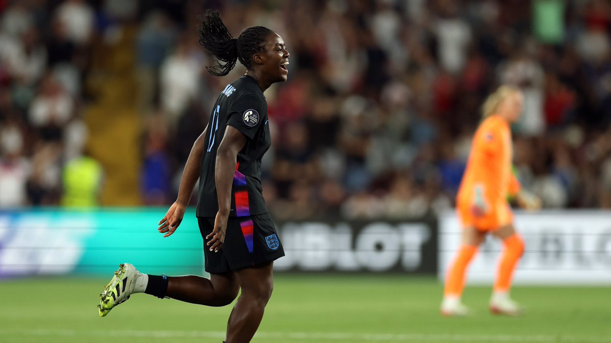 AttackingThird's tweet image. Michelle Agyemang delivers when it matters most 🏴
⚽️ April 8: Scored 41 seconds into her England debut vs. Belgium
⚽️ July 17: 81st-minute equalizer vs. Sweden in Euro quarterfinal
⚽️ July 22: 96th-minute equalizer vs. Italy in Euro semifinal