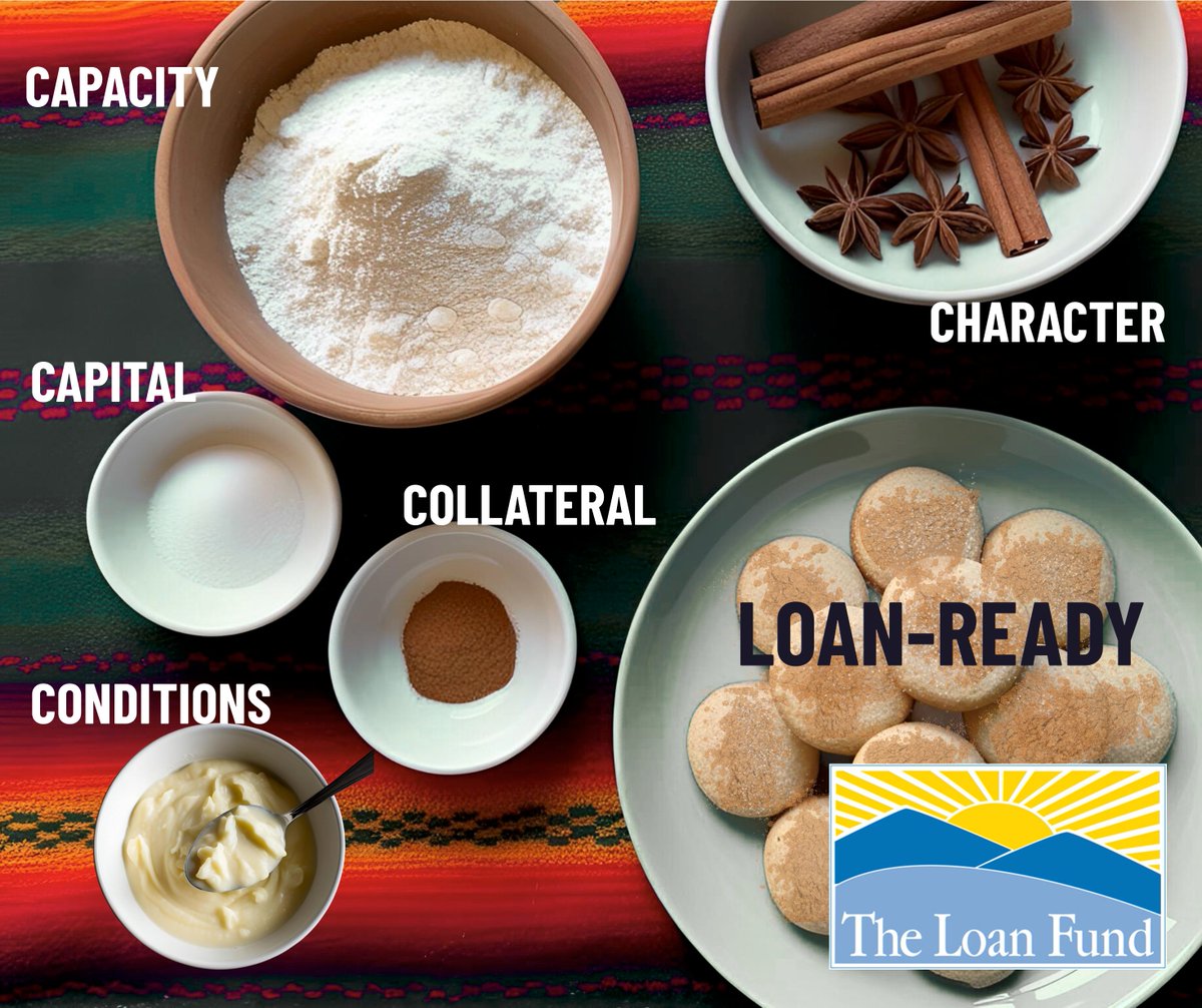 TheLoanFund's tweet photo. Biscochitos start with the right ingredientsโso does a complete application that is #loanready. We help New Mexicans rise by providing loans that build a stronger economic & social future. Whether youโre baking or building your business, success starts w/the right elements. https://t.co/fk6FXTVO0w