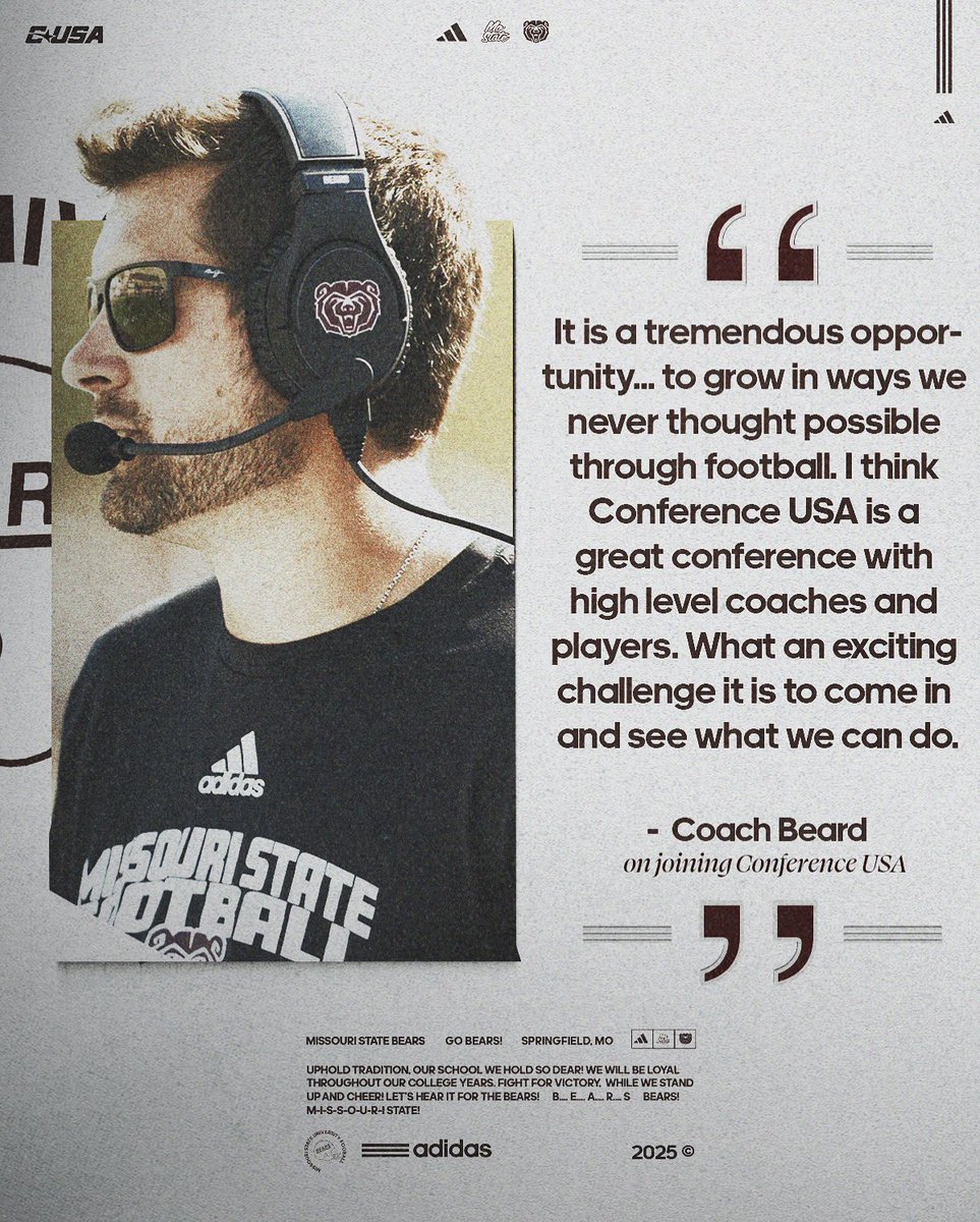 MoStateFootball's tweet image. No better time to be at Missouri State 🐻😤

#OutHitOutHustle | #ProveIt