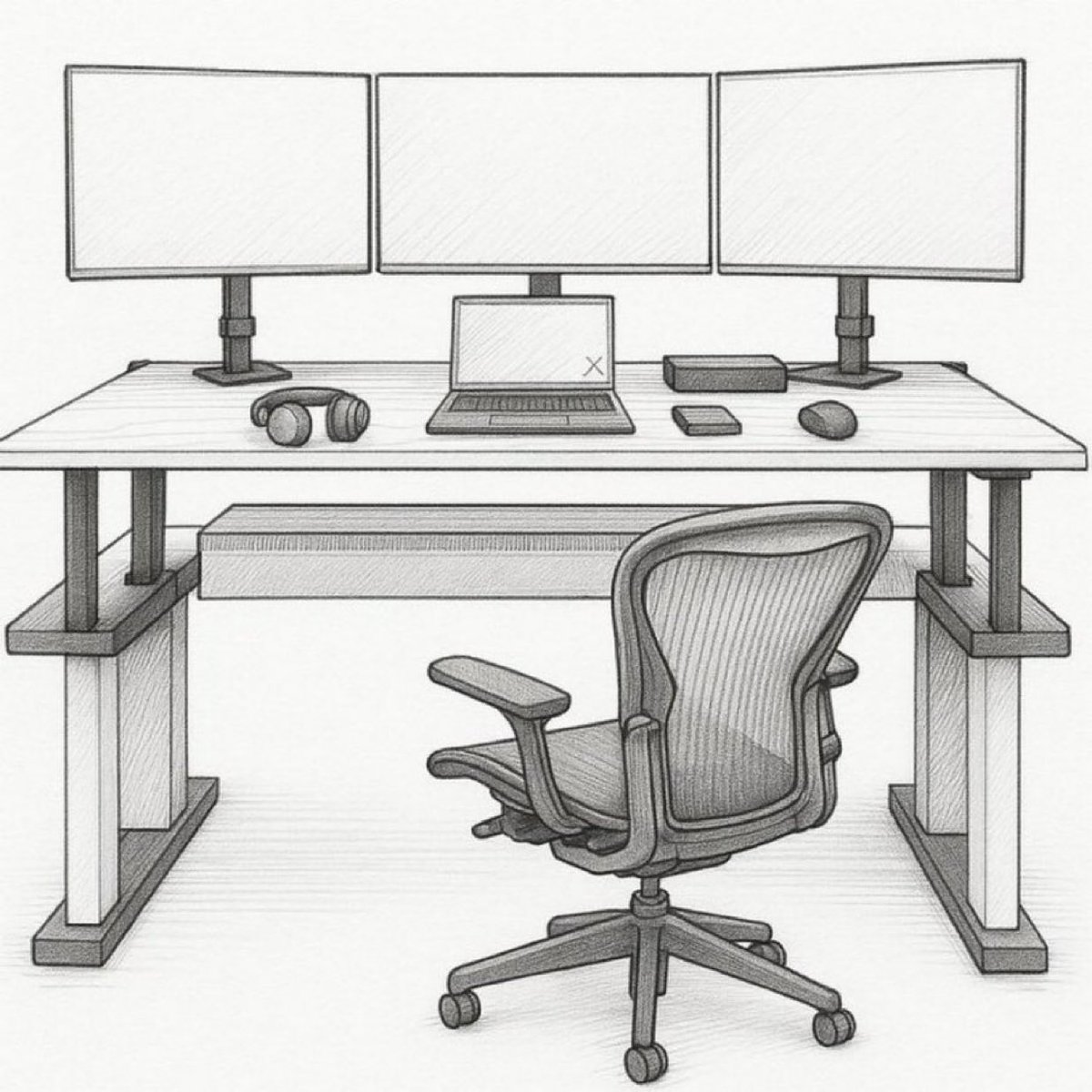 Fanloops's tweet photo. We all dream of that ultimate workstation: multiple screens, ergonomic chair, pure productivity vibes. But let's be real... what's actually on those screens? A thread on modern desk setup delusions. 😂👇

#UnwrittenRules  #InternetTruths #OnlineLife https://t.co/jErCFyxQeE