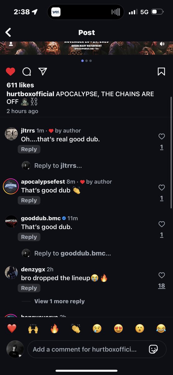 IMSOBLASTED1's tweet image. Apocalypse Line up dropped.
They get itβ¦
THATS GOOD DUB.