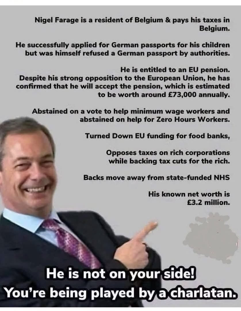 krazyEdUK's tweet photo. @WSMReformUK 👍🏻 Nigel Farage #nastynigel https://t.co/4ts82rkMZo