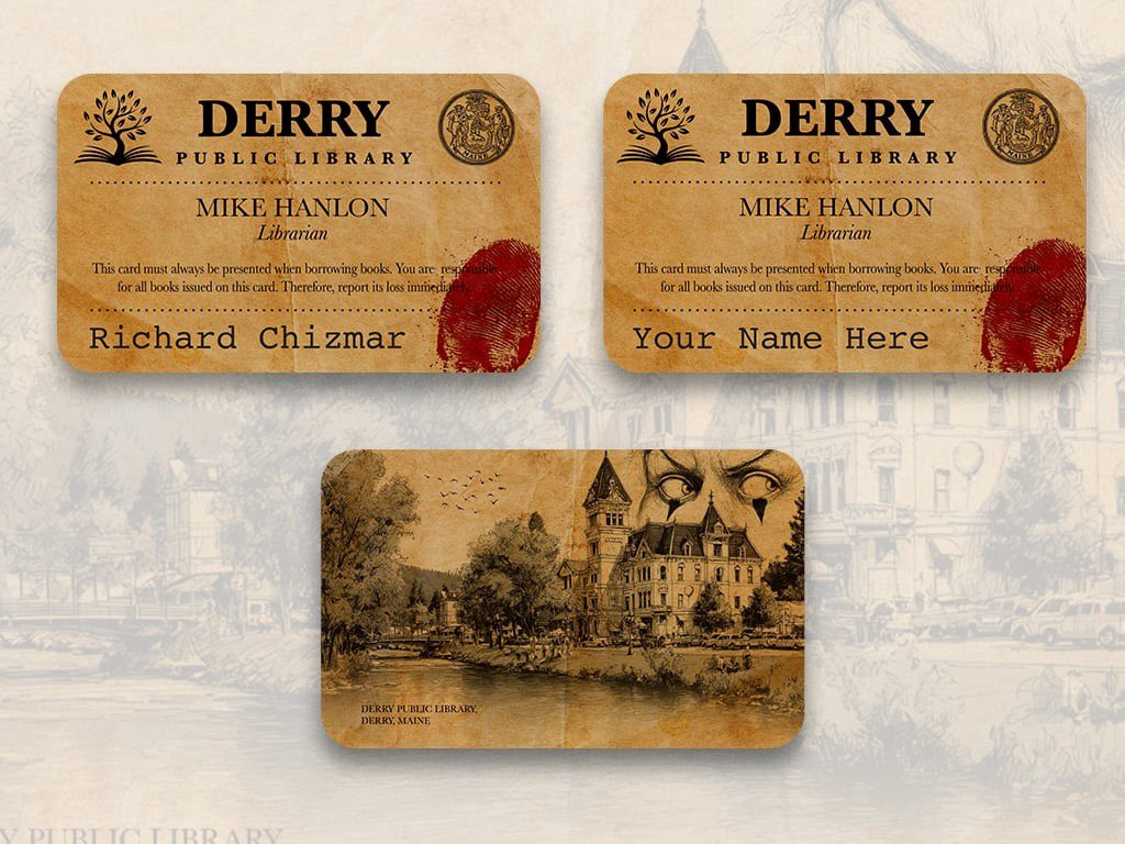 RichardChizmar's tweet image. Want your very own personalized Derry, Maine, Library Card?
Maybe the coolest giveaway we’ve ever done!
Email cdancepub@aol.com for details.