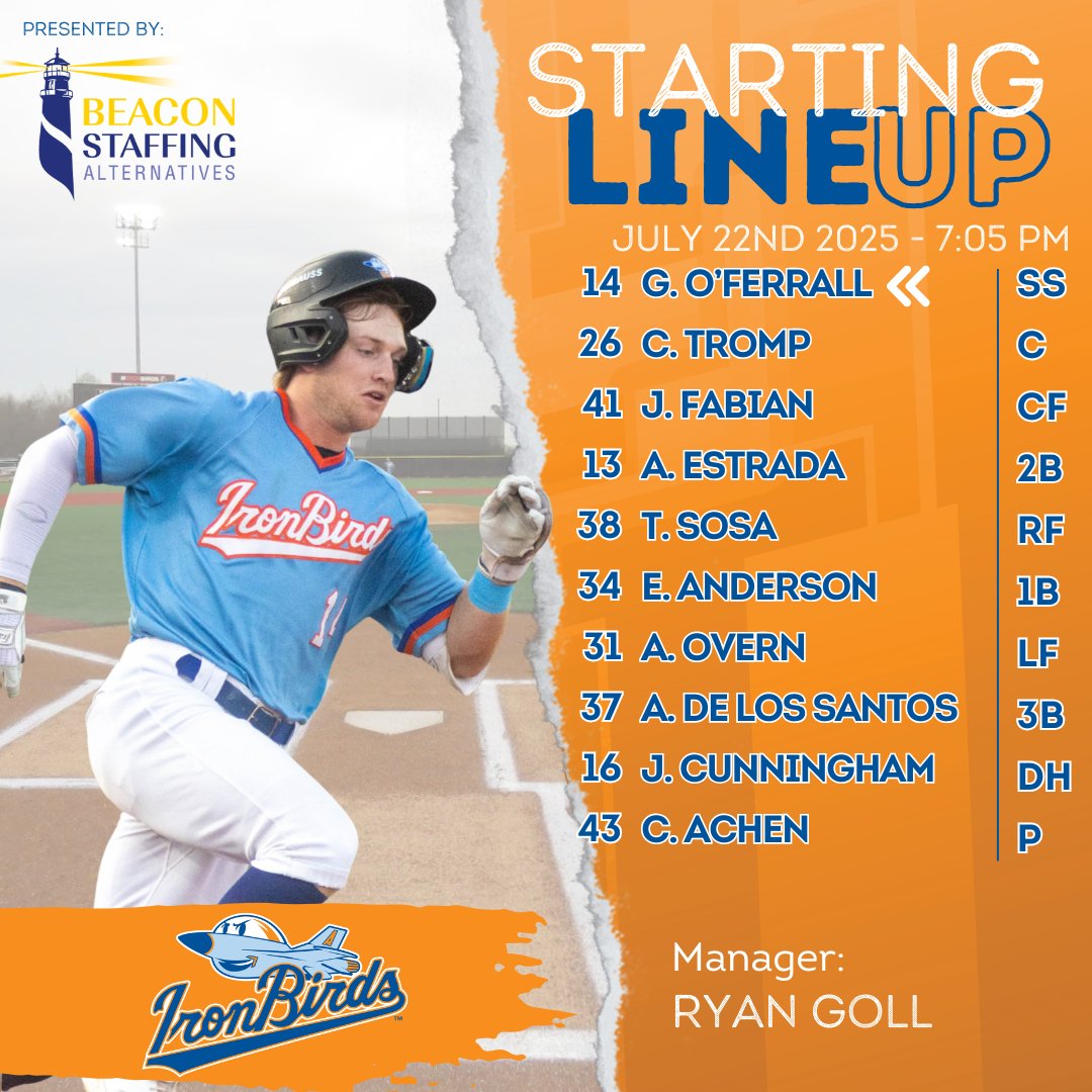 IronBirds's tweet image. Kicking off another homestand!
🎫 2-Fer Tuesdays
📍 Ripken Stadium
⚾ 7:05pm First Pitch
🆚 Winston-Salem Dash
📺 @Bally__Sports