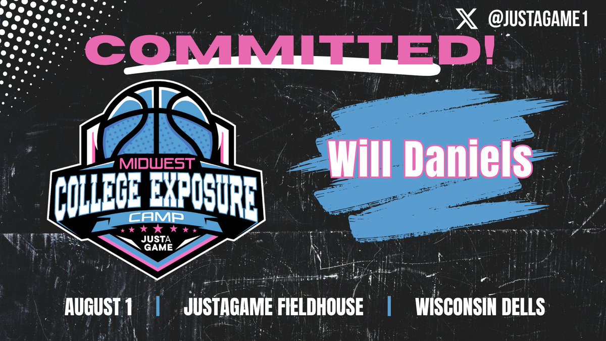 Justagame1's tweet image. 🚨COMMITTED🚨
Will Daniels has accepted his invitation to the Midwest College Exposure Camp where he will play in front of NCAA Division II and III coaches!
Spots are limited and filling quickly - Will you be there?!
🔗 Register: tinyurl.com/33ktt8cx
