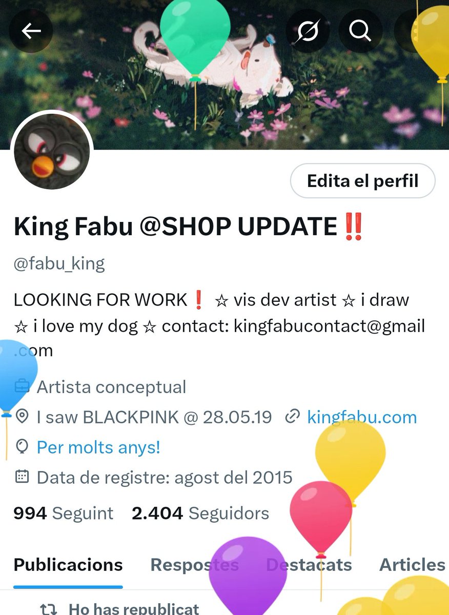 fabu_king's tweet image. Balloon day today yay! It has been a busy one but I hope I can upload some art tomorrow 🥰