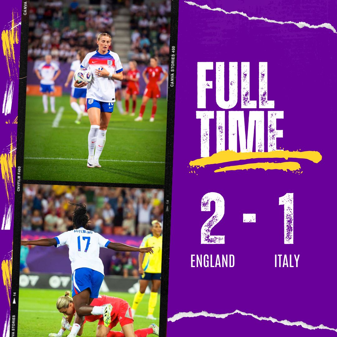 GirlsontheBall's tweet image. FT | England 2-1 Italy
鈿斤笍 Bonansea
鈿斤笍 Agyemang
鈿斤笍 Kelly
Heartbreak for Italy. Joy for England. Agyemang to the rescue once again. Incredible scenes at full time.