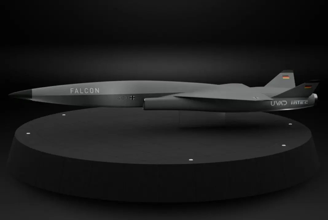 dronesdeguerra's tweet image. INTEC Industrie-Technik GmbH, con sede en Múnich, planea colaborar con la empresa canadiense UVAD Technologies en el futuro para suministrar drones UCAV (vehículo aéreo de combate no tripulado) Falcon Supersonic a los mercados alemán y europeo. Según una publicación de INTEC en…