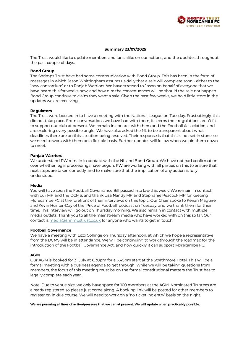 shrimpstrust's tweet image. Please see below the latest update from the Trust on the situation as we currently understand it.